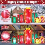 MICOCAH 8 FT Christmas Inflatable Gift Box Combo