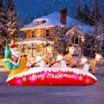 10FT Santa Claus and Reindeer Inflatable Decoration