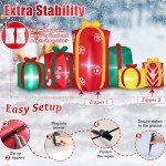 MICOCAH 8 FT Christmas Inflatable Gift Box Combo