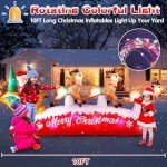 10FT Santa Claus and Reindeer Inflatable Decoration