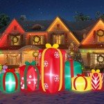 MICOCAH 8 FT Christmas Inflatable Gift Box Combo