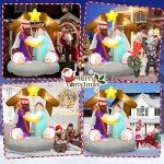 MICOCAH 6FT LED Christmas Nativity Scene Decoration