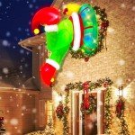Green Grinch Window Inflatable Christmas Decoration 4FT