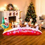 10FT Santa Claus and Reindeer Inflatable Decoration