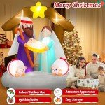 MICOCAH 6FT LED Christmas Nativity Scene Decoration