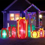 MICOCAH 8 FT Christmas Inflatable Gift Box Combo
