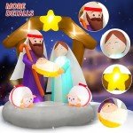 MICOCAH 6FT LED Christmas Nativity Scene Decoration