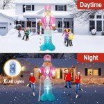 10FT Pink Nutcracker Inflatable Christmas Decoration