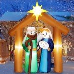 6FT Christmas Inflatable Nativity Scene Decoration