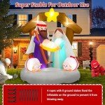 MICOCAH 6FT LED Christmas Nativity Scene Decoration