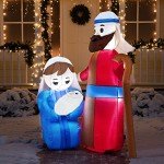 6 FT Tall Inflatable Jesus Family Christmas Decoration