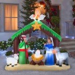 6.4 FT Inflatable Nativity Scene with LED Lights