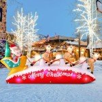10FT Santa Claus and Reindeer Inflatable Decoration
