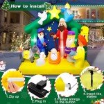 Mukum 6.5FT Nativity Scene Christmas Inflatable Decor