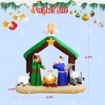 6.4 FT Inflatable Nativity Scene with LED Lights