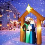 6FT Christmas Inflatable Nativity Scene Decoration