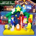 Mukum 6.5FT Nativity Scene Christmas Inflatable Decor