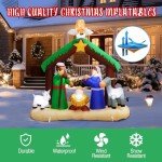 6.4 FT Inflatable Nativity Scene with LED Lights