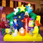 Mukum 6.5FT Nativity Scene Christmas Inflatable Decor