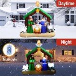 6.4 FT Inflatable Nativity Scene with LED Lights