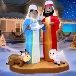 7 Ft African American Nativity Scene Inflatable Decor