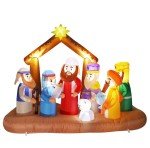 7FT Inflatable Nativity Scene with LED Lights
