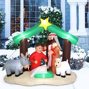 6 ft Inflatable Christmas Nativity Scene Decoration