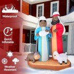 7 Ft African American Nativity Scene Inflatable Decor