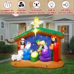 8FT LED Christmas Nativity Scene Inflatable Decor