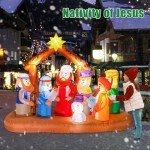 7FT Inflatable Nativity Scene with LED Lights