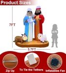 7 Ft African American Nativity Scene Inflatable Decor
