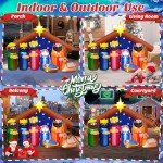 8FT Inflatable Christmas Nativity Scene with LED Lights