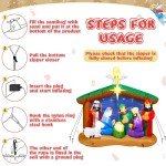 8FT LED Christmas Nativity Scene Inflatable Decor