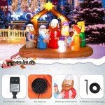 Risenor 6.5Ft Inflatable Christmas Nativity Scene