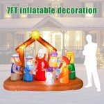 7FT Inflatable Nativity Scene with LED Lights