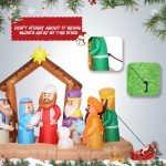 Risenor 6.5Ft Inflatable Christmas Nativity Scene