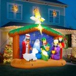 8FT LED Christmas Nativity Scene Inflatable Decor