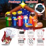 8FT Inflatable Christmas Nativity Scene with LED Lights