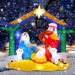6.6 ft Inflatable Nativity Scene with LED Lights