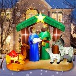 7 FT Christmas Inflatable Nativity Scene with Lights