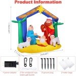 6.6 ft Inflatable Nativity Scene with LED Lights