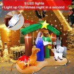 7 FT Christmas Inflatable Nativity Scene with Lights