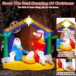 6.6 ft Inflatable Nativity Scene with LED Lights