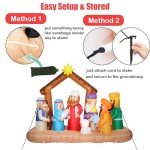 7FT Inflatable Nativity Scene for Christmas Yard Decor