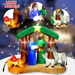7 FT Christmas Inflatable Nativity Scene with Lights
