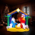 6.6 ft Inflatable Nativity Scene with LED Lights