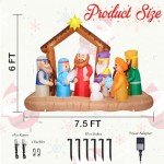 7FT Inflatable Nativity Scene for Christmas Yard Decor