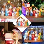 7FT Inflatable Nativity Scene for Christmas Yard Decor
