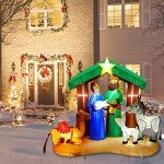 7 FT Christmas Inflatable Nativity Scene with Lights