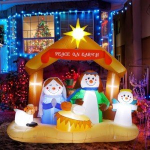 5ft Christmas Inflatable Nativity Scene for Outdoors